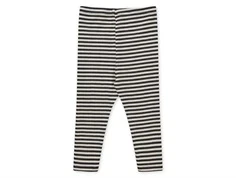 Mads Nørgaard Pumini leggings sort/vanilla ice stribet